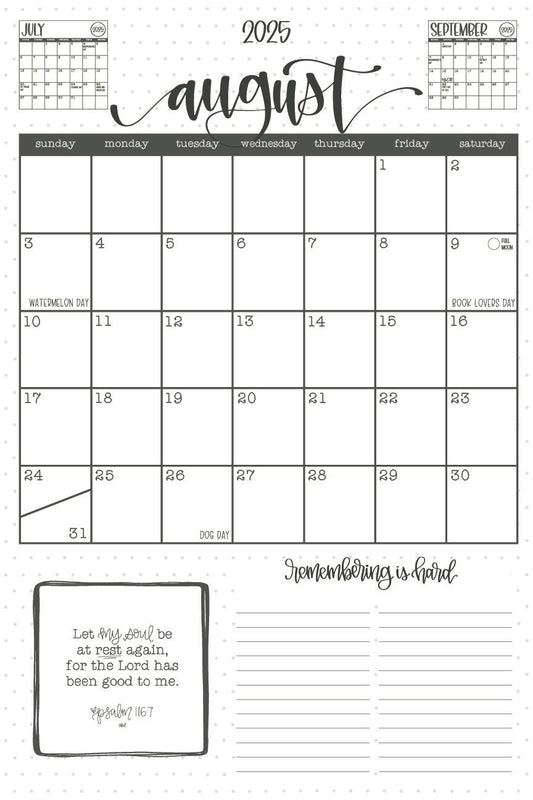 ‘25-‘26 VERTICAL Academic Desk Calendar