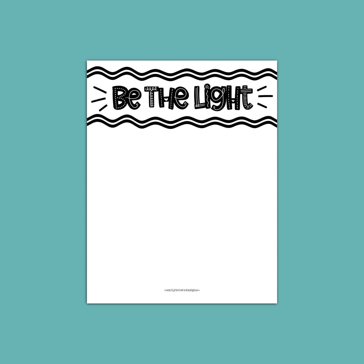 Be the Light -- Small Notepad