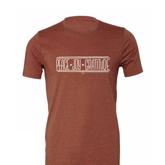 Peace-Joy-Gratitude - Tee