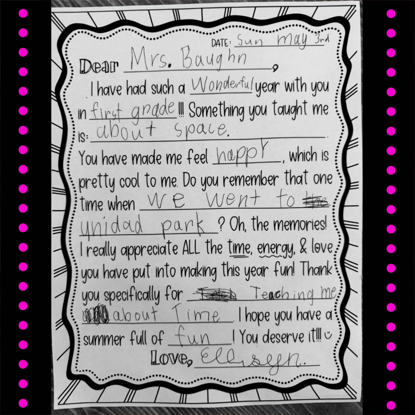 Teacher Letter Template: FREE!