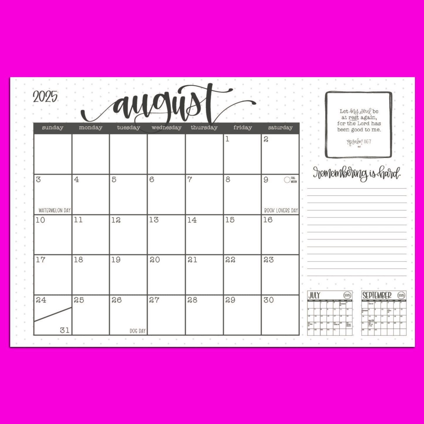 ‘25-‘26 Academic Desk Calendar
