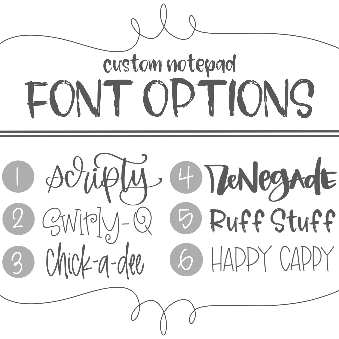 Custom Notepad — Large B+W