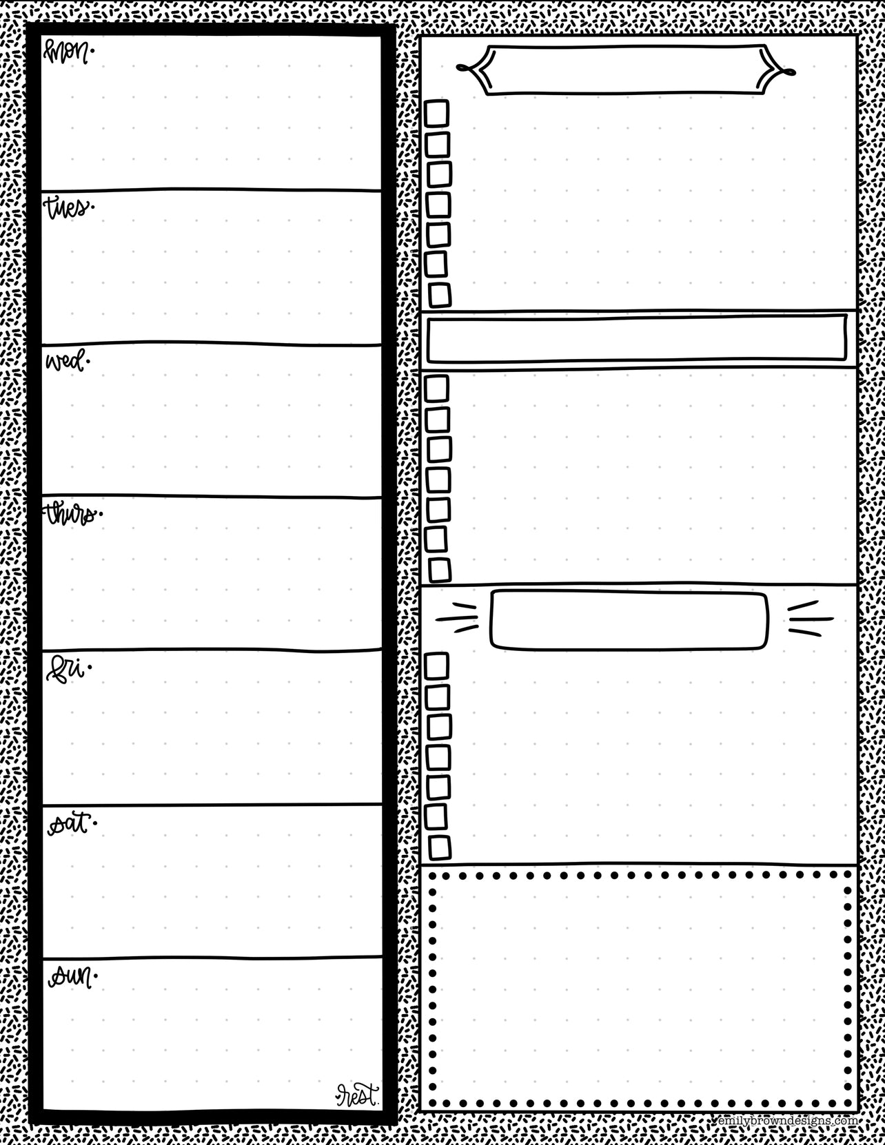 Plan-The-Week: Sprinkles (Vertical)
