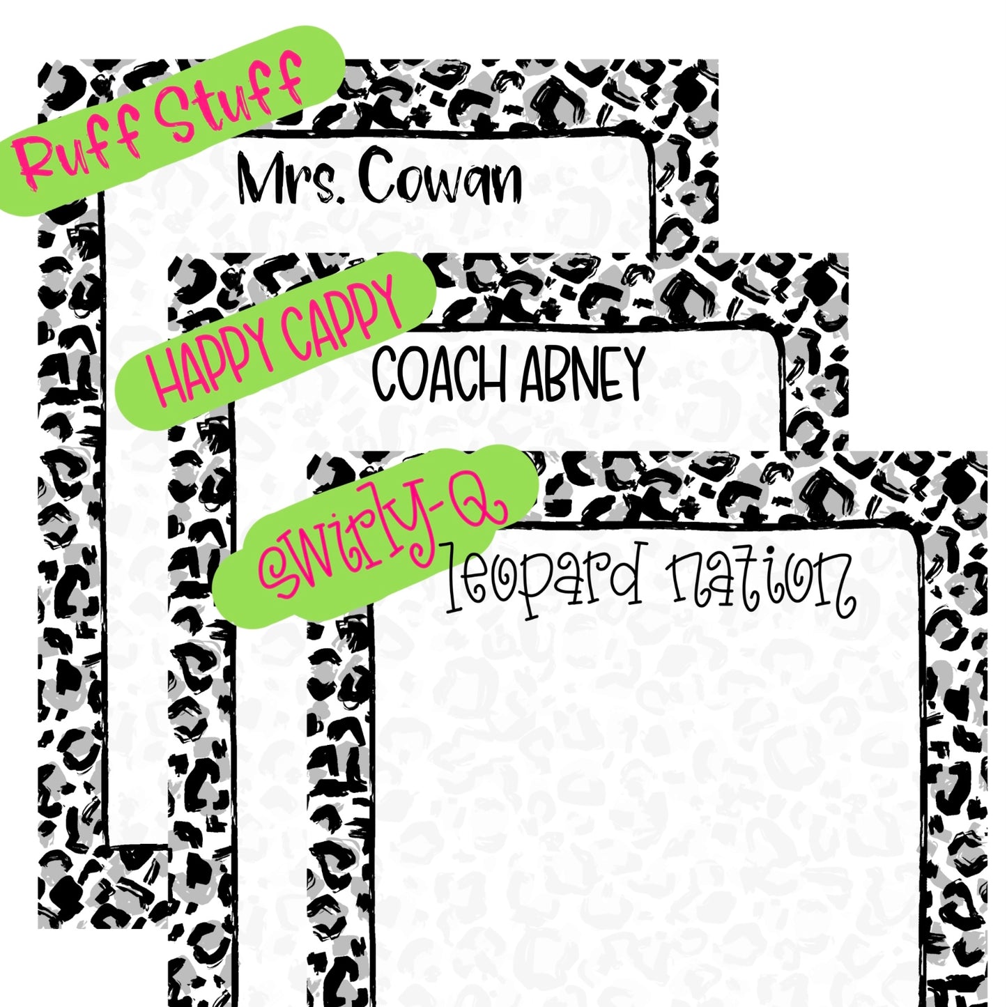 Custom Notepad — Large Leopard
