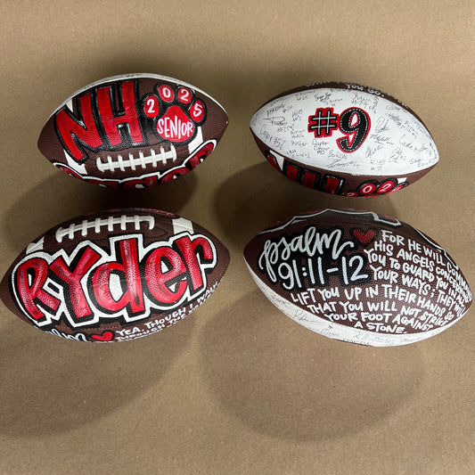 Custom Hand-Painted Football – Personalized Keepsake