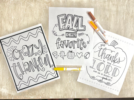 Fall Coloring Sheets - FREE