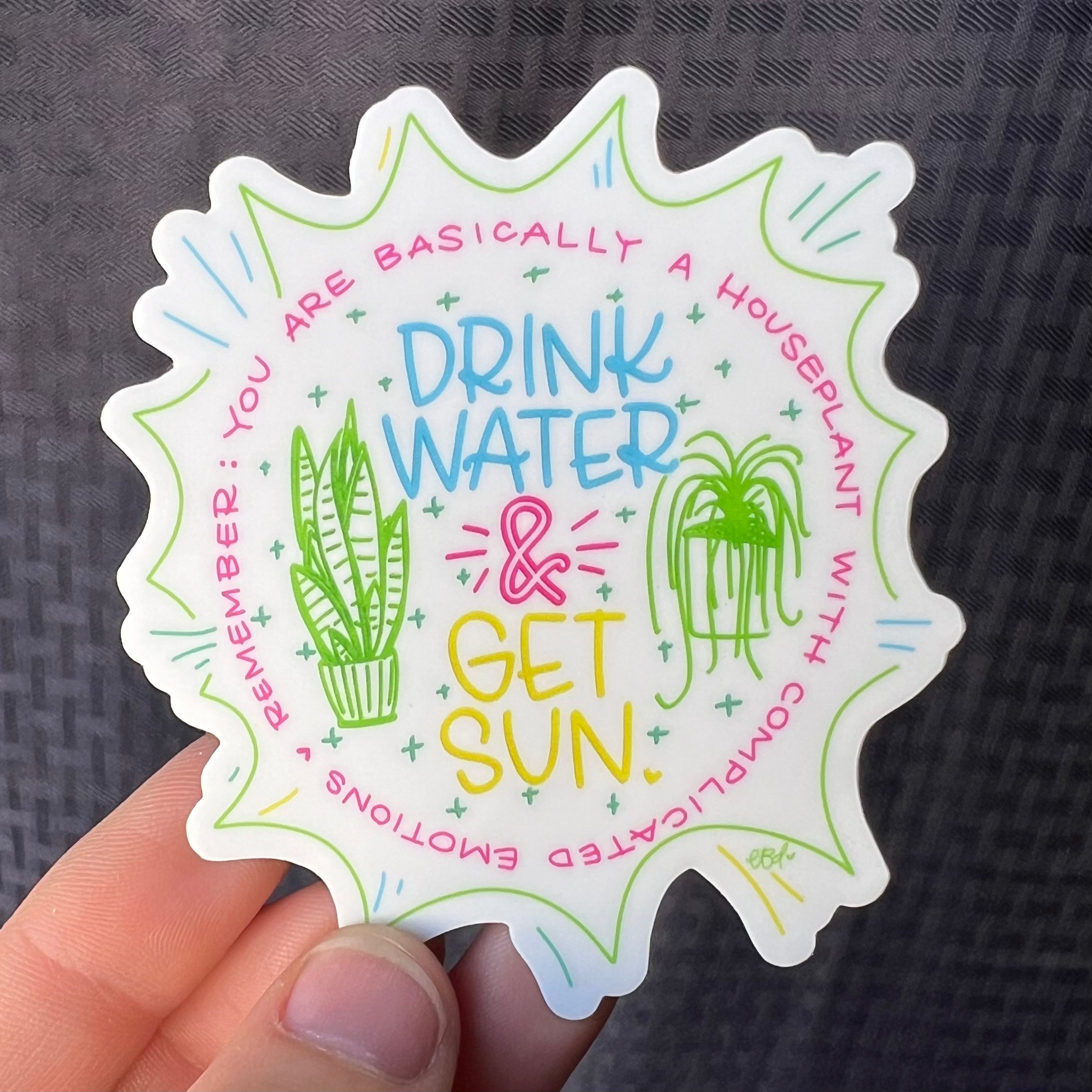 Drink Water & Get Sun— Sticker – Emily Brown Designs
