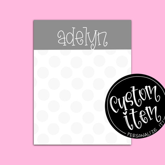 Custom Notepad — Small Polka