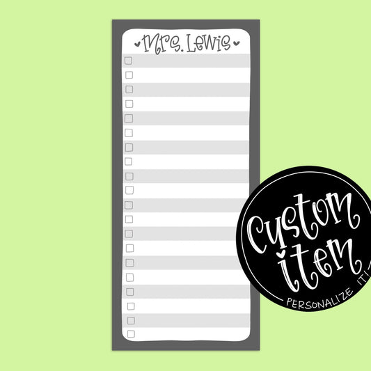 Custom Notepad — Tall Skinny