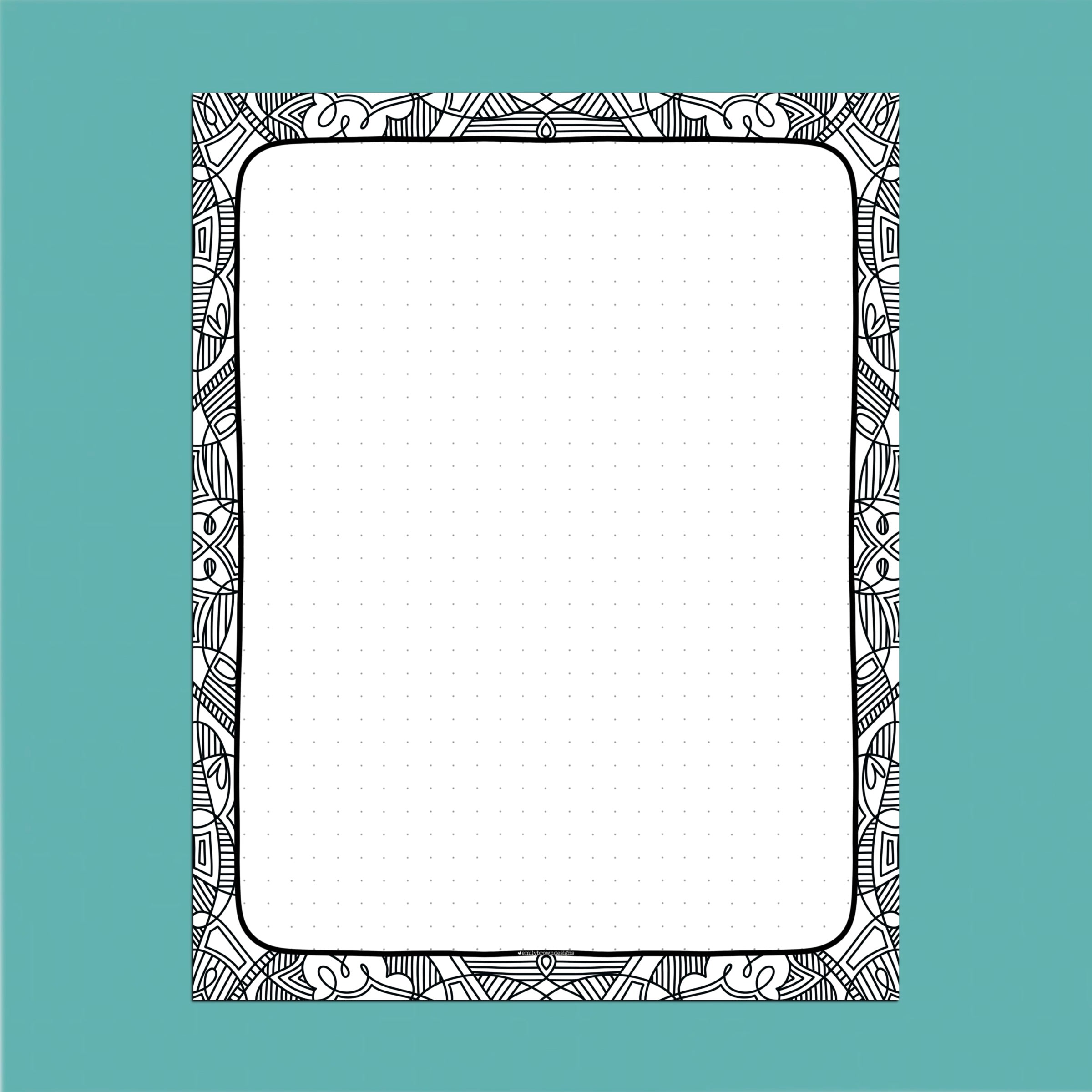 Note Pad Edge Doodle Edge — Jumbo Notepad – Emily Brown Designs