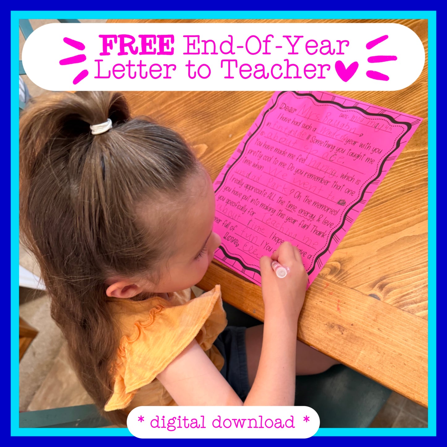 Teacher Letter Template: FREE!