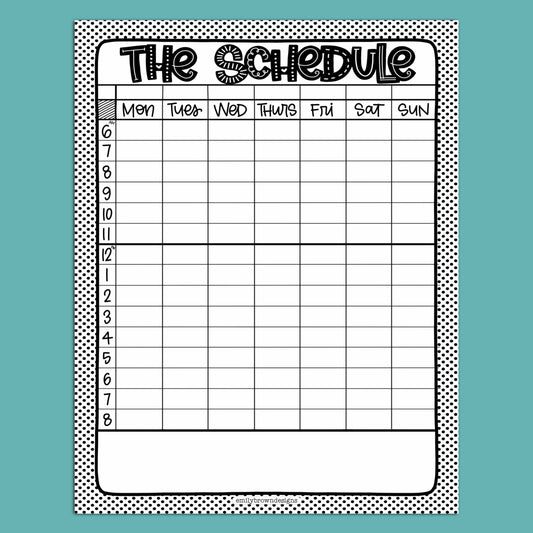 The Schedule - Jumbo Notepad