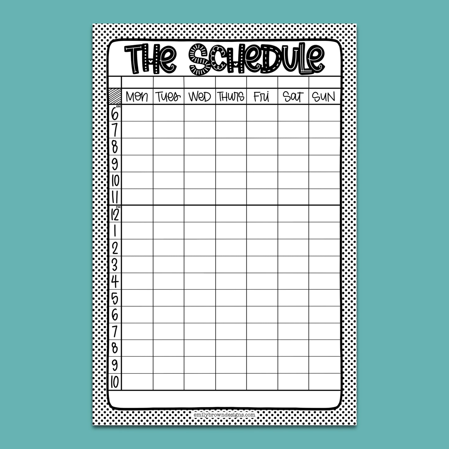 The Schedule - Large Notepad