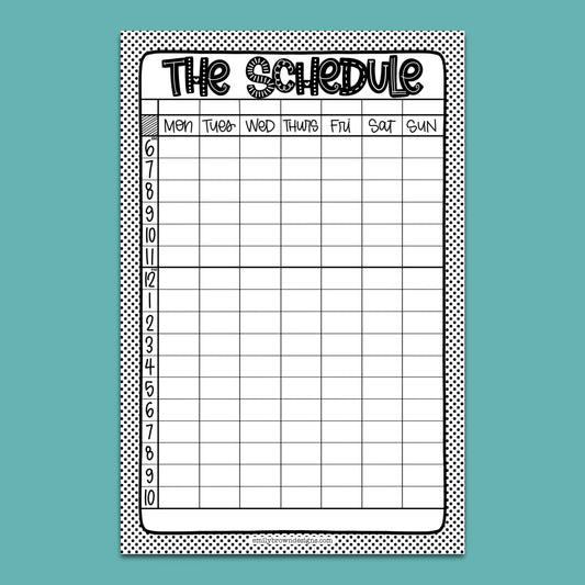 The Schedule - Large Notepad