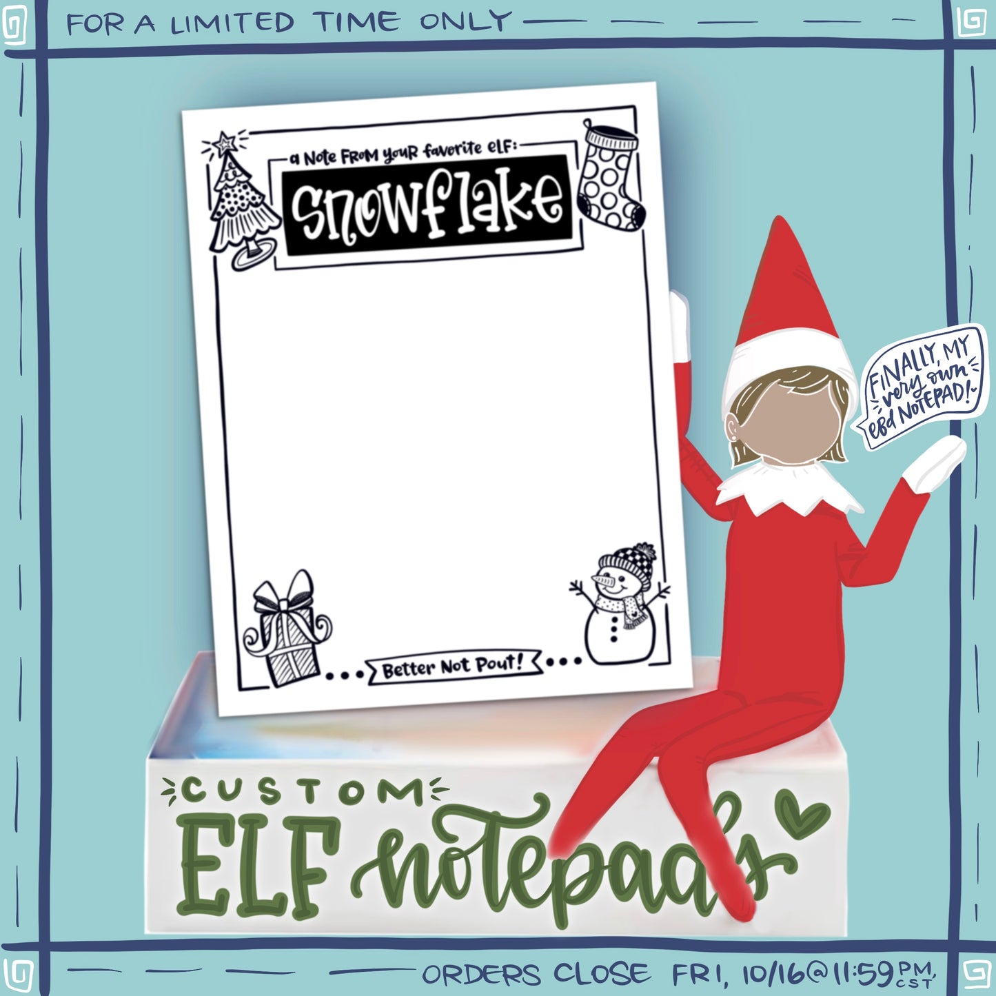Custom ELF Notepad ❤️💚
