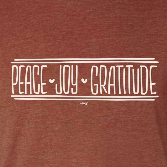 Peace-Joy-Gratitude - Tee