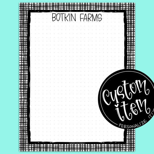 Custom Notepad — Jumbo Plaid