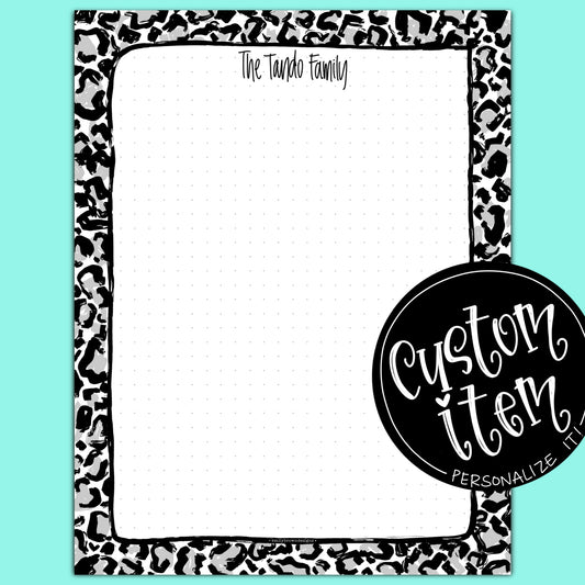 Custom Notepad — Jumbo Leopard