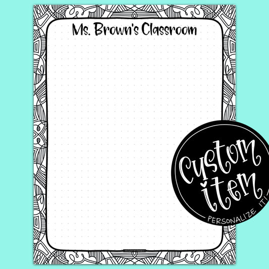 Custom Notepad — Jumbo Doodles