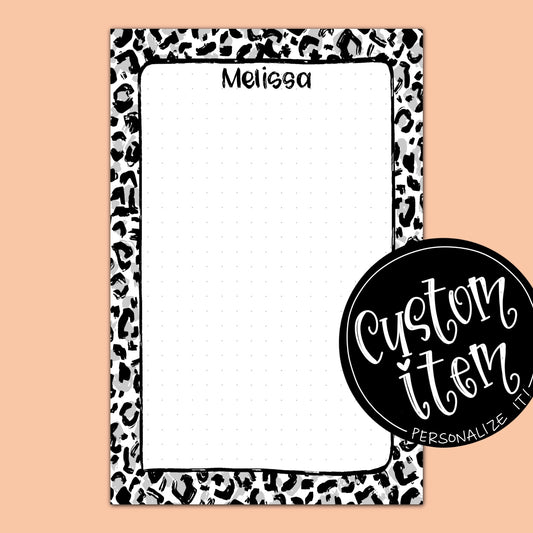 Custom Notepad — Large Leopard