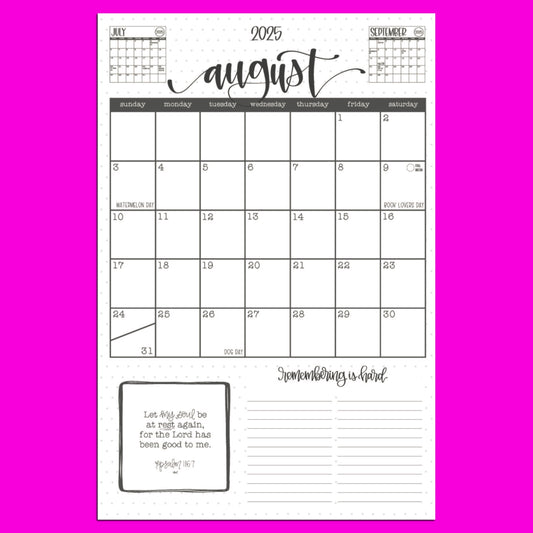 ‘25-‘26 VERTICAL Academic Desk Calendar