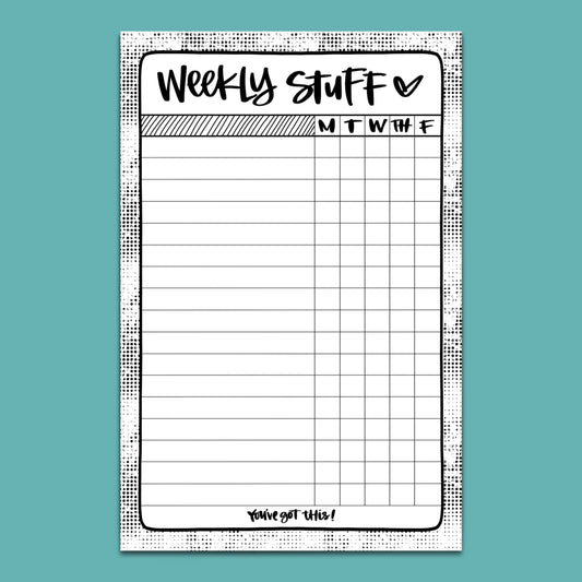 Weekly Stuff Chart — Notepad