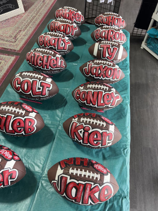 Custom Hand-Painted Football – Personalized Keepsake