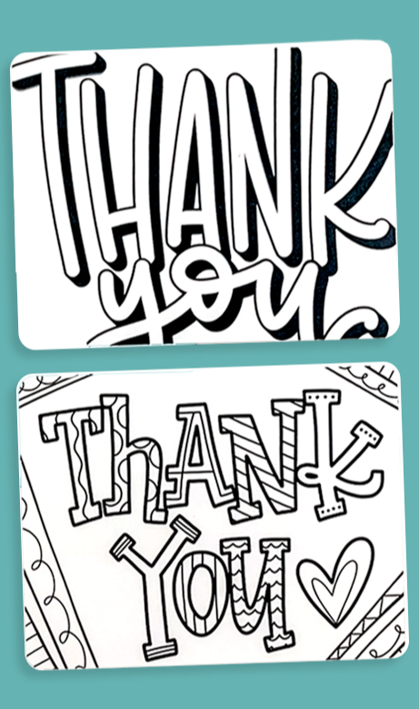 Thank You - Duo Card Set (Colorables)