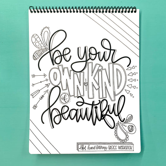 Hand Lettering Basics Workbook — Hardcopy or Digital