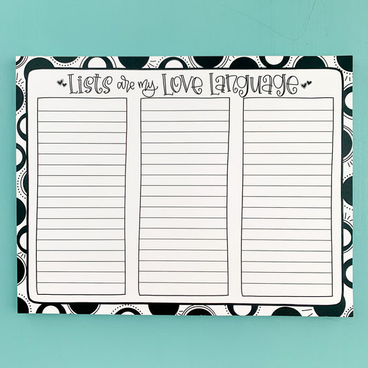 Lists Are My Love Language — Notepad