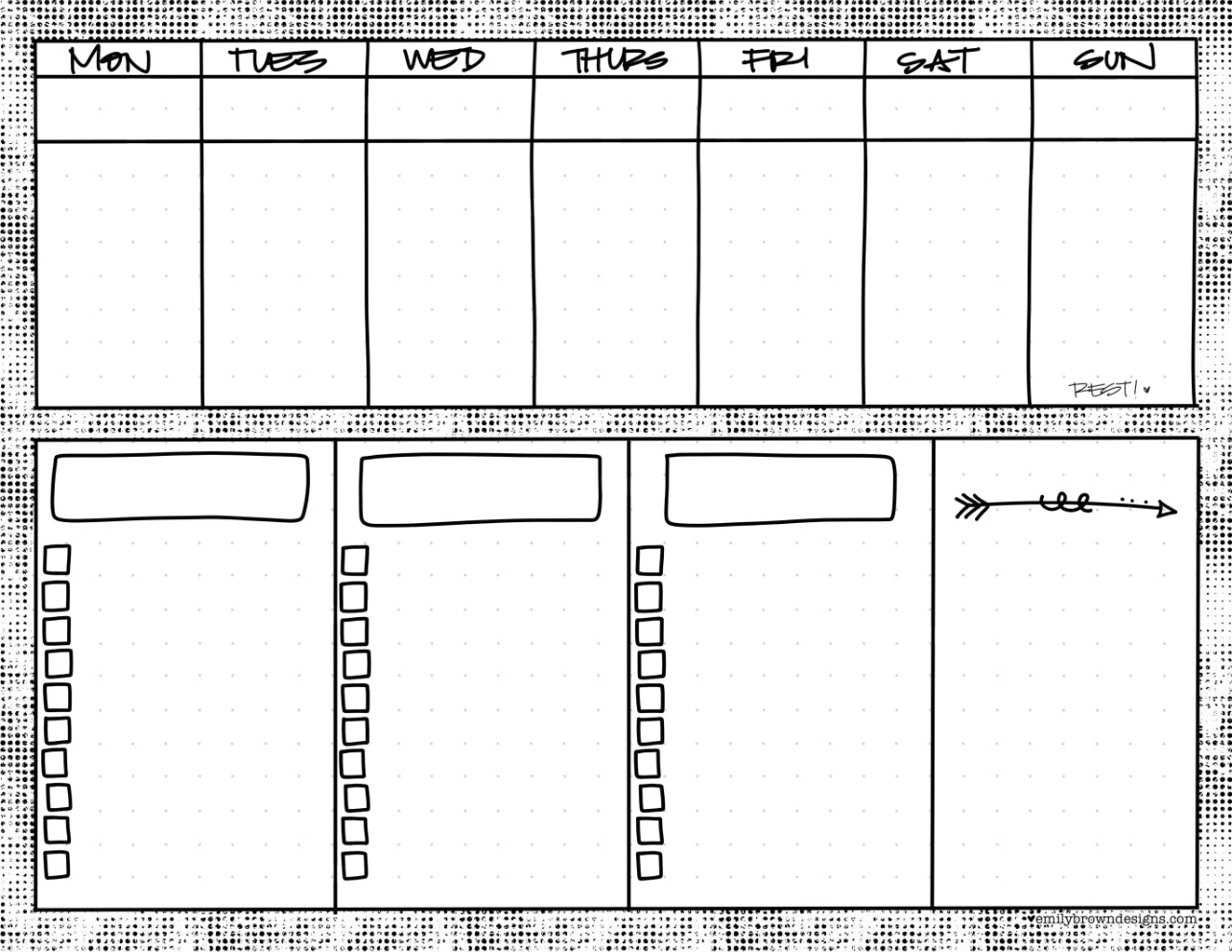 Plan-The-Week: Tiny Polka – Emily Brown Designs
