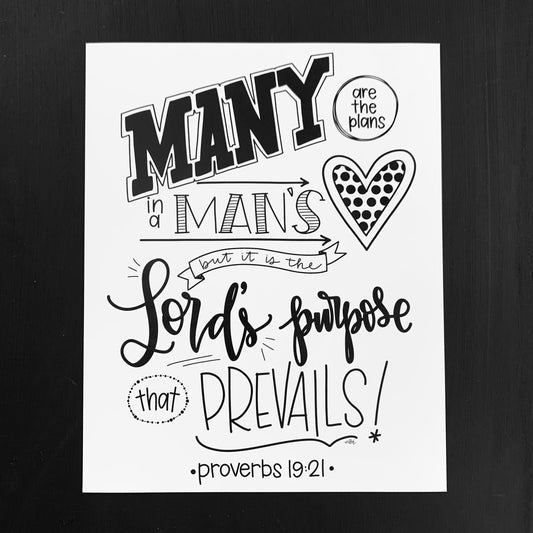Many Are the Plans — Print