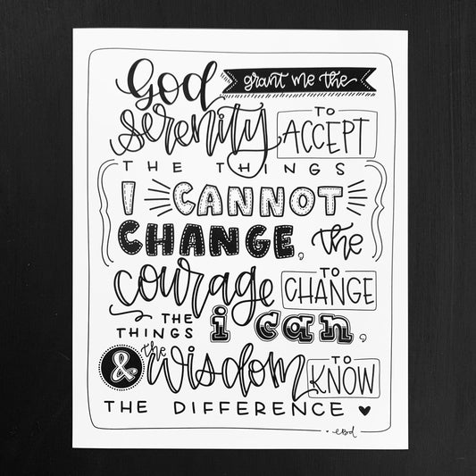 Serenity Prayer — Print